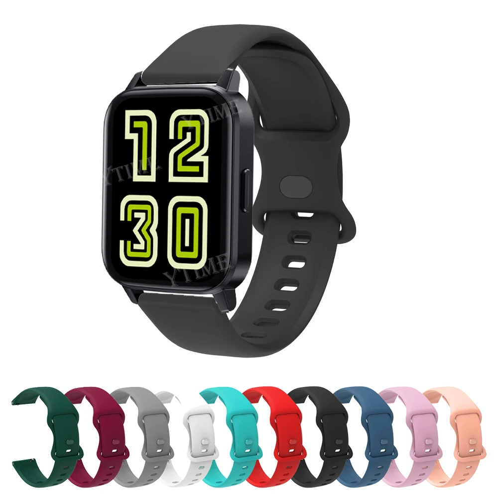 

Silicone Wrist Strap Band For DIZO Watch 2 Sports Watchband For Realme TechLife Dizo Watch 2 D R Talk Pro Belt 20 22mm Bracelet