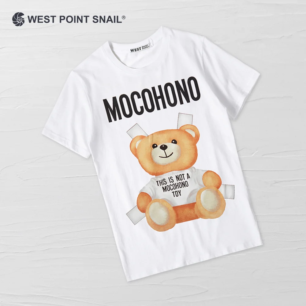 Men Women T-Shirts Tops Teddy Bear Cartoon Graphic T Shirt Summer Animal Print O-Neck Tee Casual Kawaii Short Sleeve Clothes | Женская