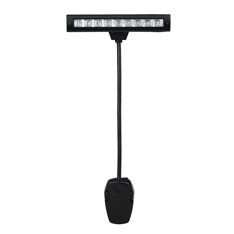 

HOT SALE Portable Clip On Adjustable Neck 9 Leds Music Stand Light Piano Orchestra Lamp Reading Light USB Book Lights