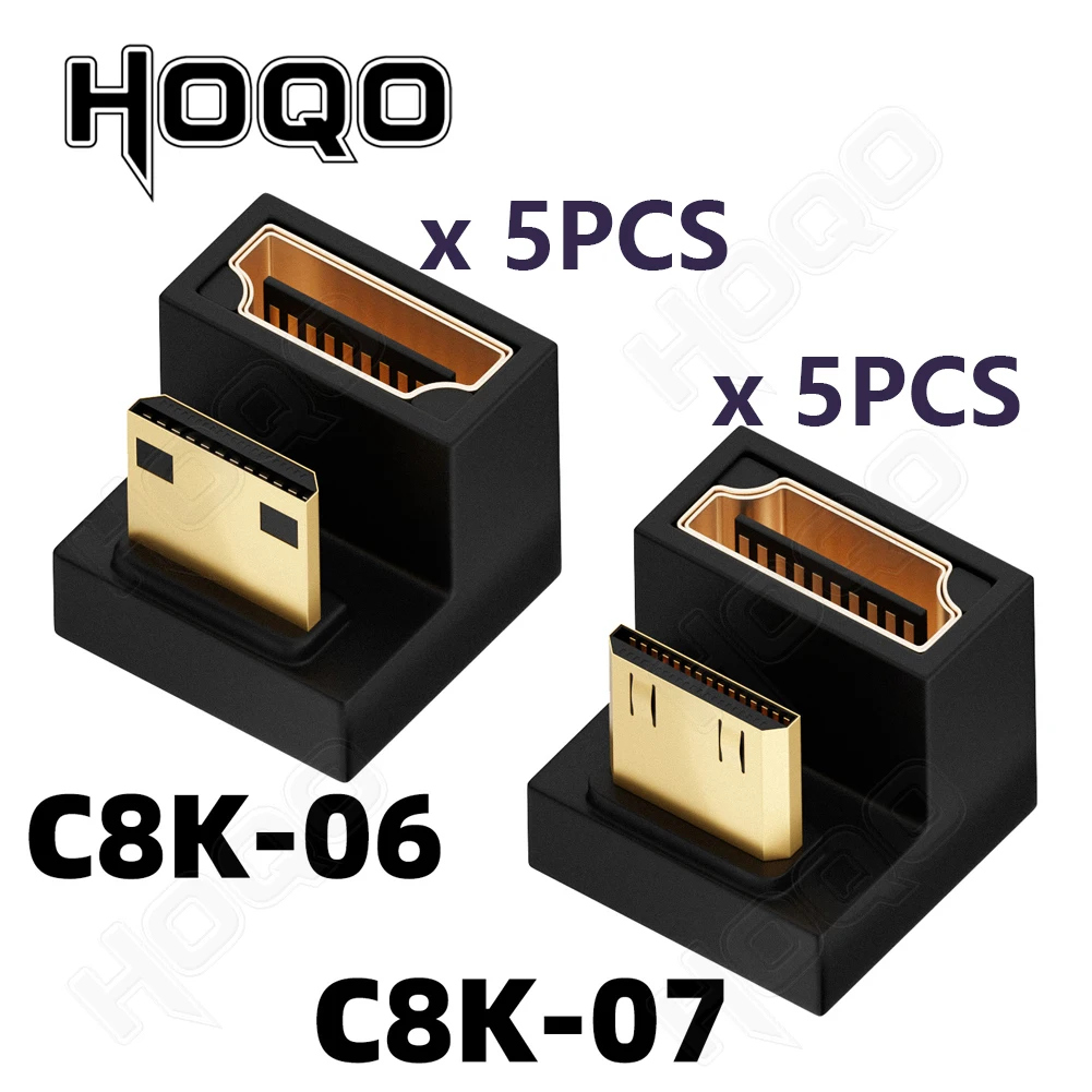 

U-образный мини-адаптер hdmi 360 градусов hdmi a mini hdmi u-образный угловой адаптер hdmi 2,1 4k 8k 90 угол 180 градусов для портативного монитора