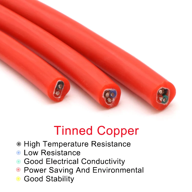 1M Soft Silicone Rubber Cable 2 3 4 6 Cores Insulated Flexible Copper High Temperature Wire Sq 0.3 0.5 0.75 1 1.5 2.5 6mm - купить по