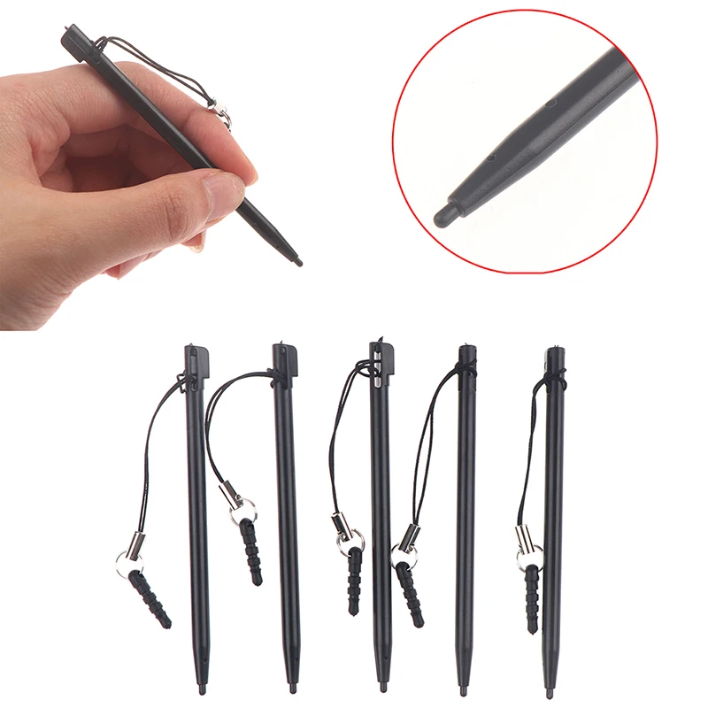 

5Pcs Resistive Touch Screen Stylus Hard Tip Pen With Dust Plug Rope For POS MP4 High Quality