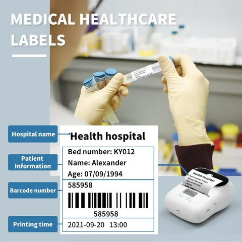 Портативный принтер для этикеток Phomemo M110 Mini Thermal Self-принтер клейких стикеров, карманная бирка для телефона, цена 50 мм, принтер для этикеток и стикеров