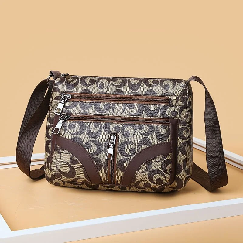 2023 New Multi layered Middle aged Women Bag Women Fashion Shoulder Bag Cross Shoulder Bag Wallet Shopping  Large Capacity