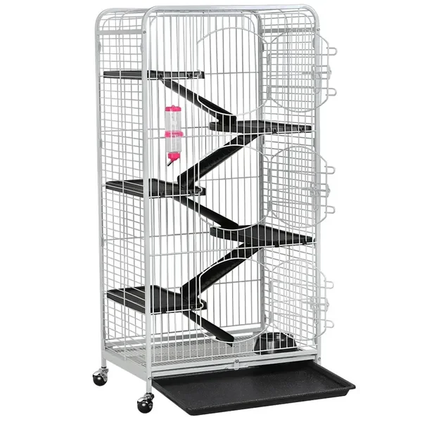 

6 Level Indoor Ferret and Small Animal Cage, White, 52"