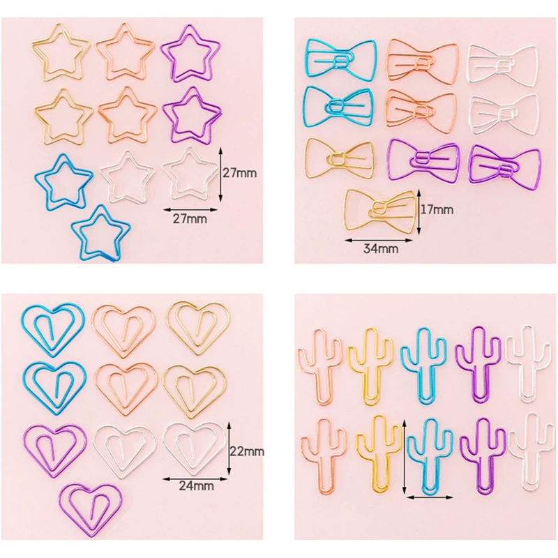 

Hollowed Out Colorful Metal Binder Clip Office Hand Book Folder Paper Organizer Stationery Fish Clip Long Tail Clips 10 Pcs/Set