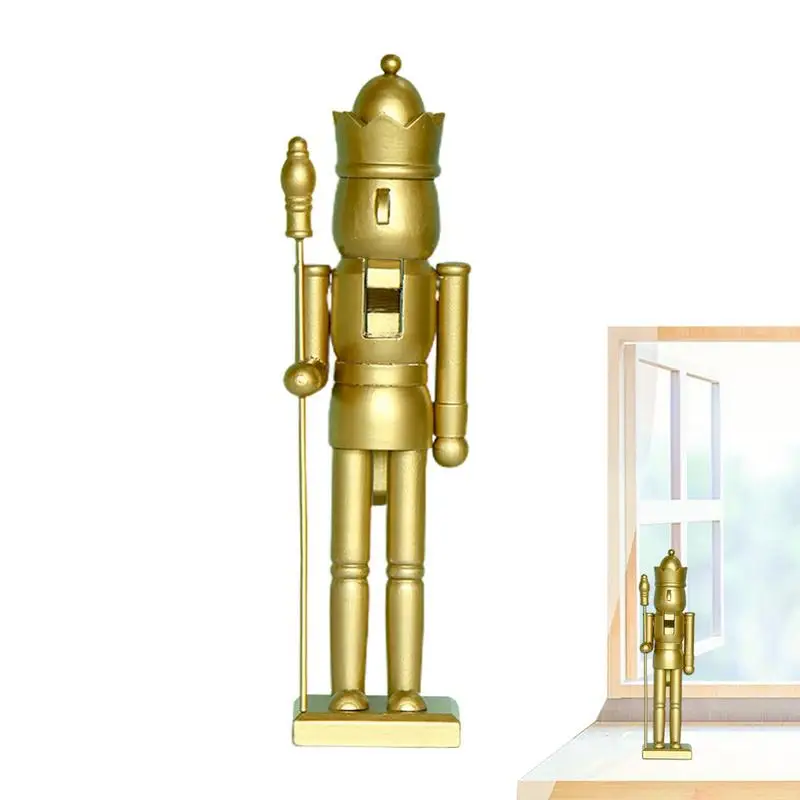 

Золотой Классический гайковёр-марионетка солдат креативная кукла деревянная подвеска винтажный подарок украшение на Рождество Новый год ...