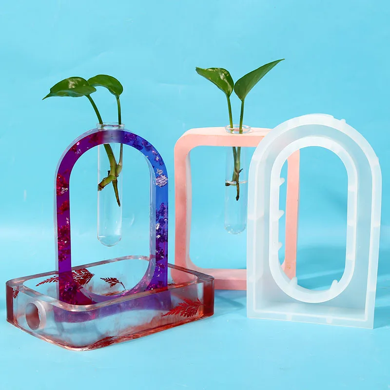 

Epoxy Resin Crystal Glue Hydroponic Silicone Mold DIY Flowers Resin Casting Mold Plant Arrangement Home Decor قوالب سيلكون