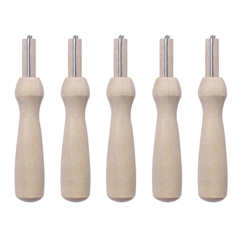

X7YF 5 шт./компл. профессиональные инструменты для валяния из шерсти, держатель с деревянной ручкой и иглами для валяния для DIY