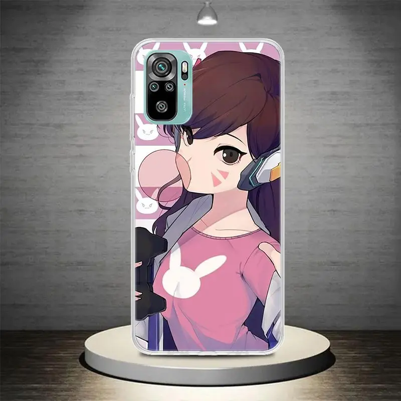Чехол для телефона Game O-Overwatchs-DVA Xiaomi Redmi Note 13 12S 12 11 Pro Plus 11S 11T 11E 10 10S 9 9S 8 7 Global Soft Cover