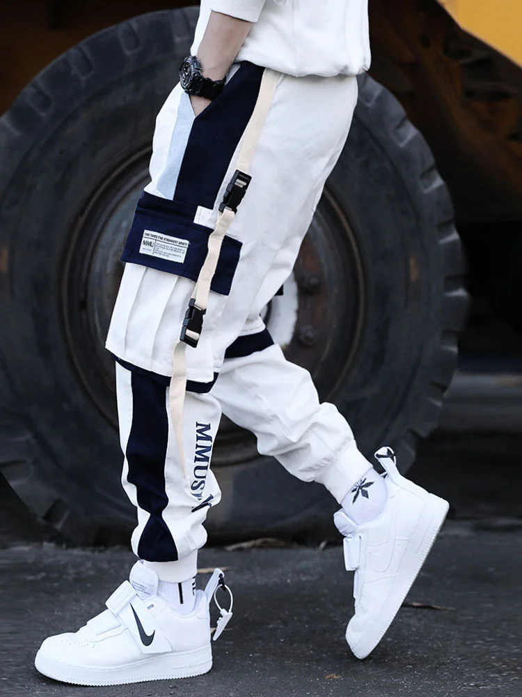 

Men Joggers Cargo Pants Multi-pocket Elastic Waist Harem Pants Men Casual Hip Hop Streetwear Sweatpants Pencil Pants Techwear