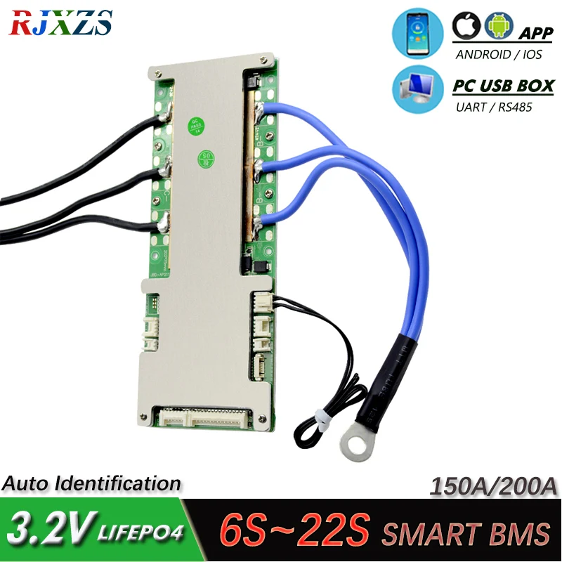 Смарт-плата XiaoXiang BMS 6S на 21S 18650 а/а LiFePo4/LFP для 20 ячеек аккумулятор с приложением |