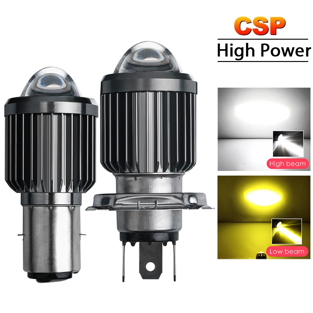 Супер яркие лампы H4 BA20D H6 для фар головного света с линзами аксессуары для мотоциклов и квадроциклов Высокая мощность CSP Автомобильная противотуманная фара 12 В белый желтый Супер яркие лампы H4 BA20D H6 для фар головного света с линзами аксессуары для мотоциклов и квадроциклов Высокая мощность CSP Автомобильная противотуманная фара 12 В белый желтый
