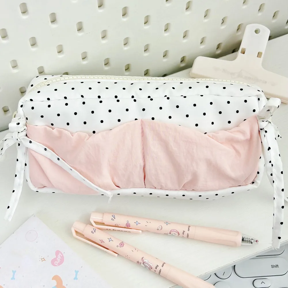 Сумка для ручек тканевая polka dot