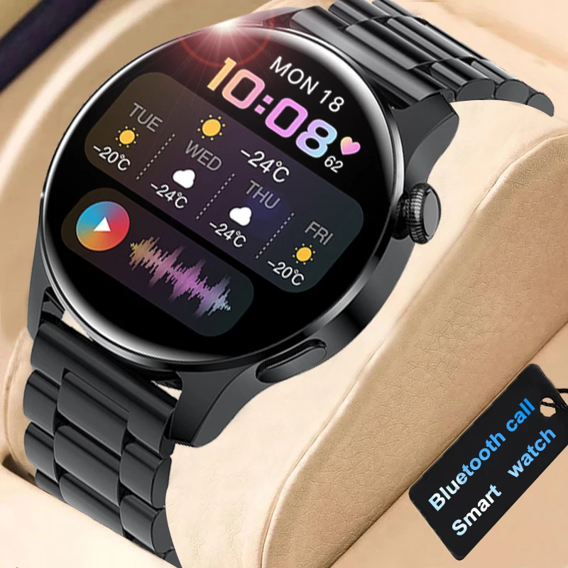 

2022 New Smart Watch Men Full Touch Screen Sports Fitness Clock Waterproof Bluetooth Call Man Smartwatch For Android IOS + Box