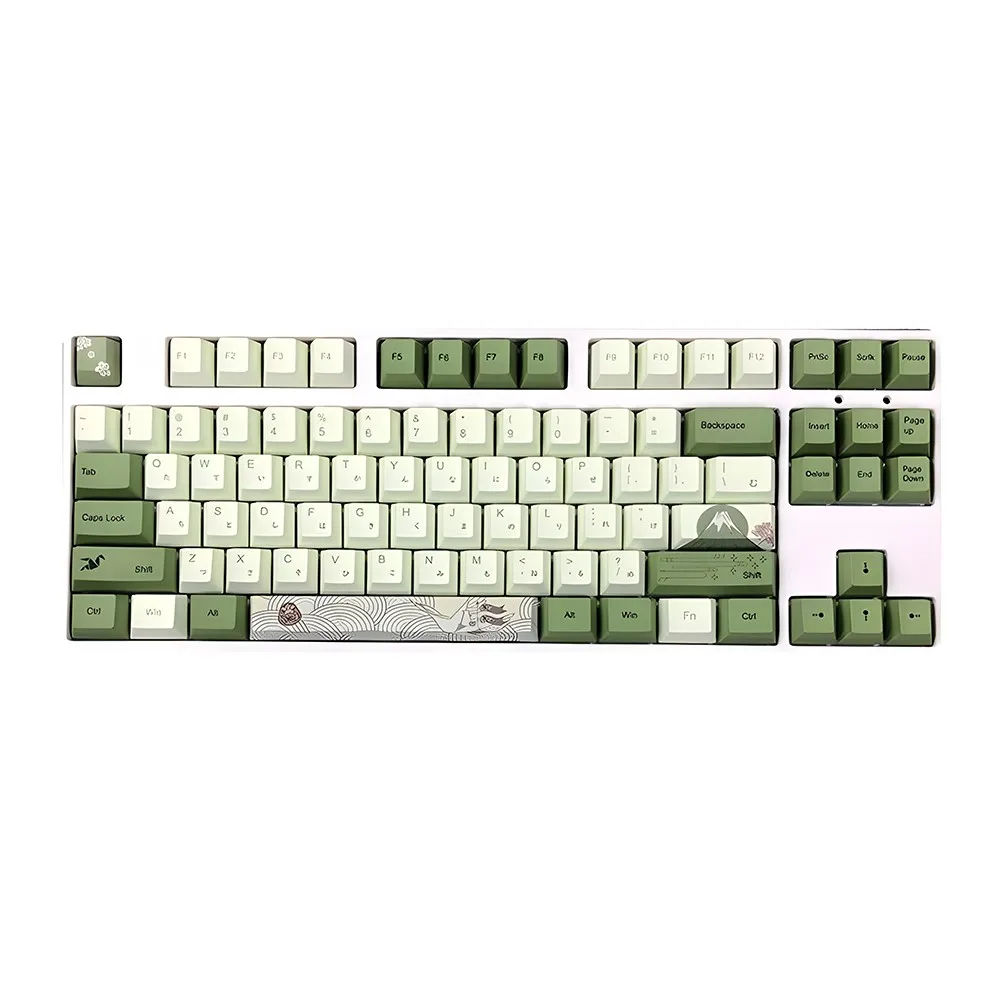 

Колпачок для ключа PBT s 127, японский колпачок для ключа вишневого профиля маття зеленого цвета для переключателя Mx, колпачок для механической...