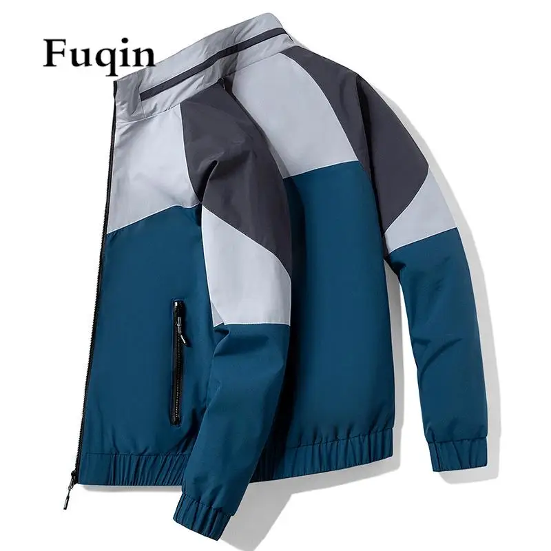 Мужская бейсбольная весенняя куртка в стиле пэчворк цветная деловая