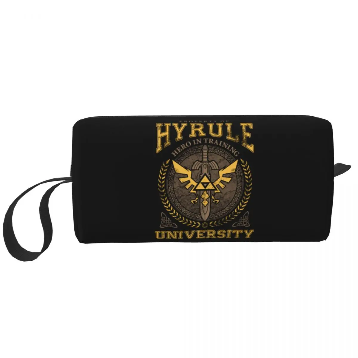 

Custom Hyrule University Travel Cosmetic Bag for Women Legend of Zeldas Makeup Toiletry Organizer Ladies Beauty Storage Dopp Kit