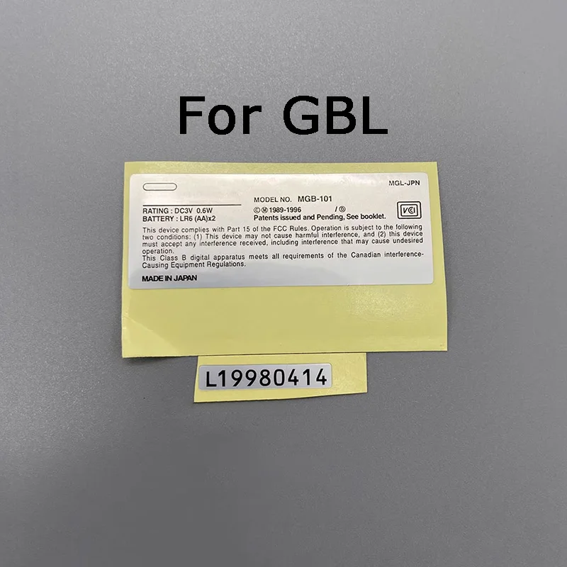 Фото 1 шт. для GBC GBP GBL GB SNK NGPC WSC игровая консоль новые этикетки задние наклейки замена для Gameboy Color Shell Sticke №5