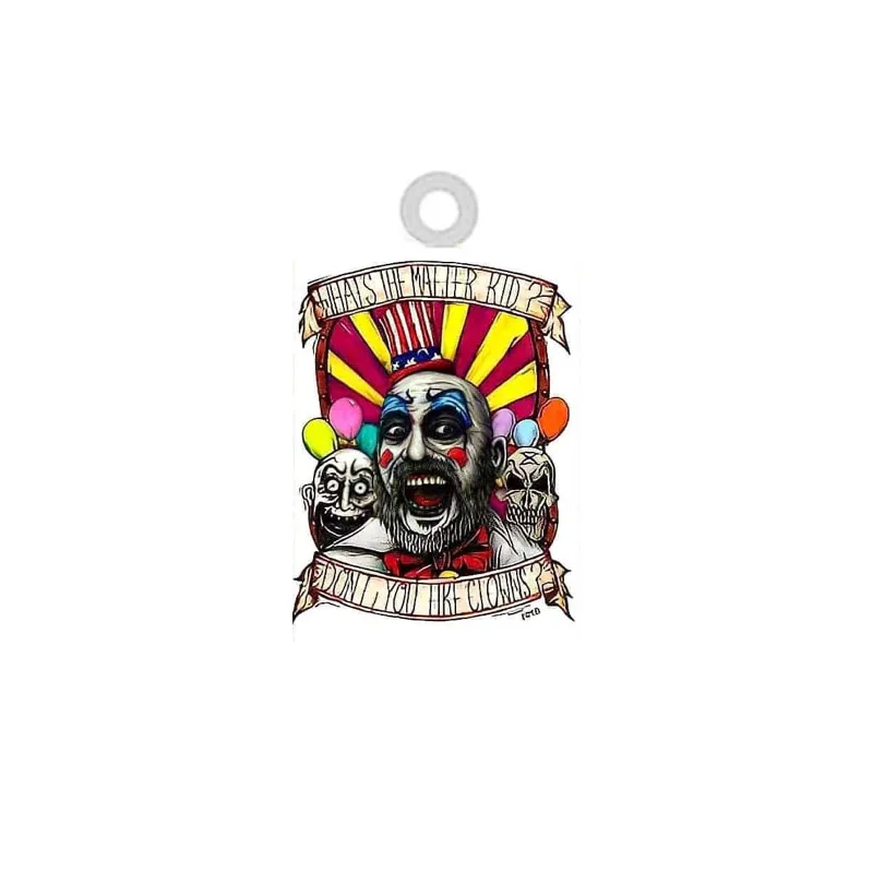 

10PCS Horror Joker Acrylic Charms for Jewelry Making Terror Clown Epoxy Charms Pendants For DIY Earrings Bracelet Jewelry