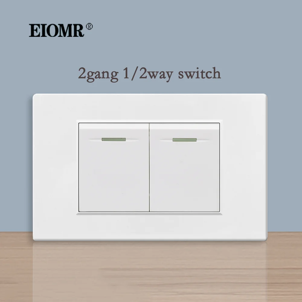 Стандартная розетка EIOMR с 2 отверстиями, 118*72 мм, 1/2/3, настенные электрические розетки 15 А, 110-250 В, Настенная стандартная розетка с переключателем, декоративные розетки
