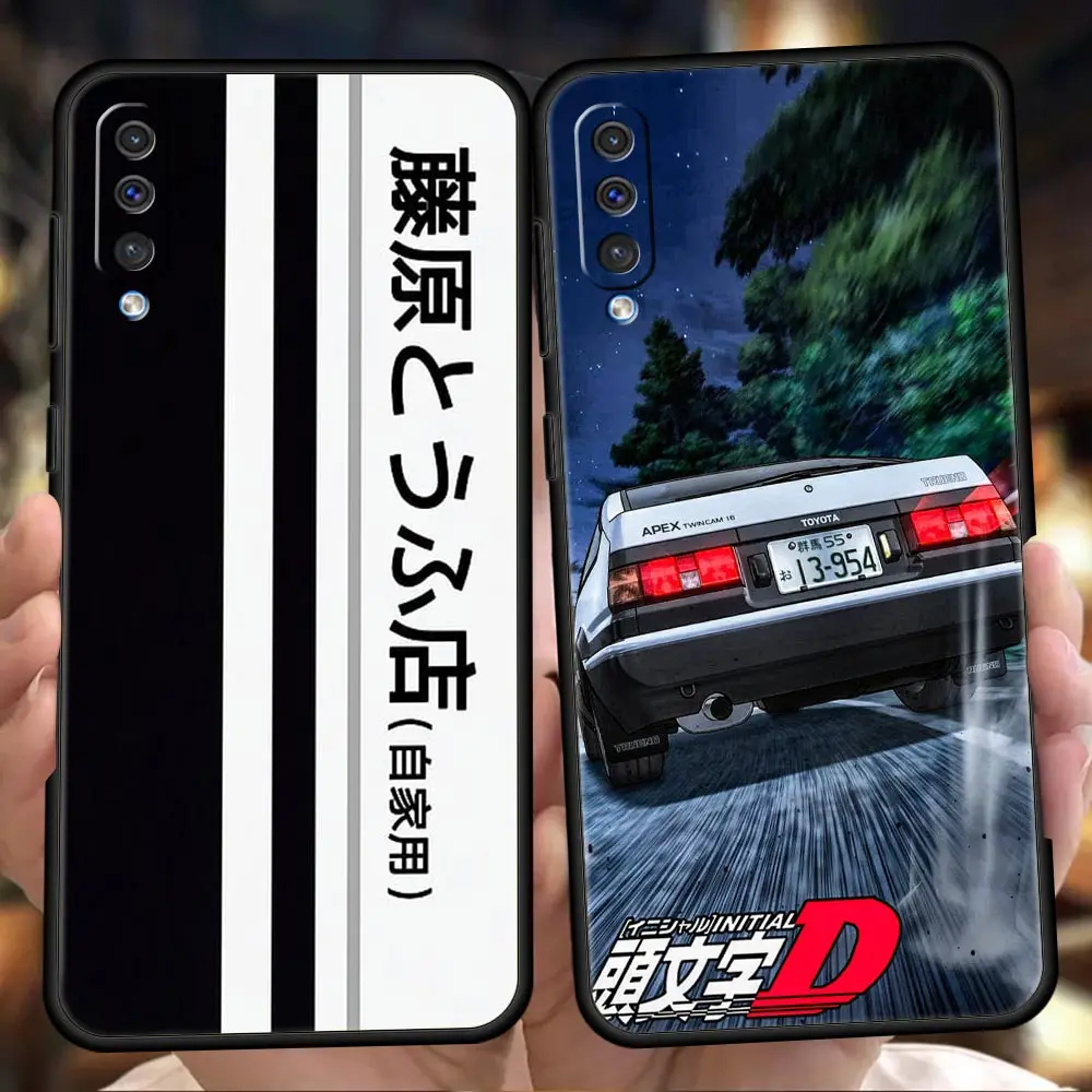 

Initial D AE 86 Car Phone Case for Samsung Galaxy A12 A22 A02 A03 A03S A50 A70 A40 A10 A20 A30 Luxury Silicone Soft Cover Shell
