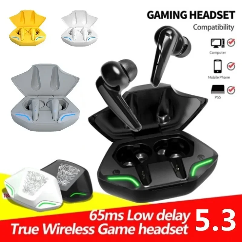 Беспроводные Bluetooth-гарнитуры TWS с низкой задержкой и микрофоном для Xiaomi iPhone