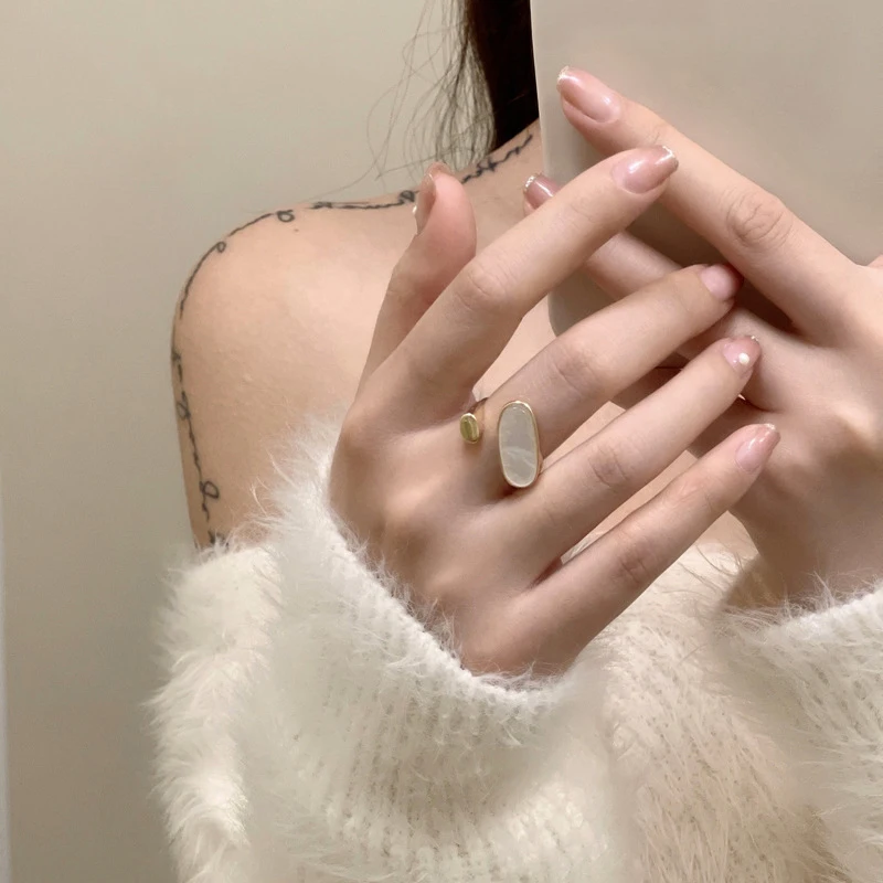 

Trendy Statement Rings Index Finger Ring for Women Korean Geometric Irregular Opening Adjustable Size Ring Knuckle Jewelry Rings