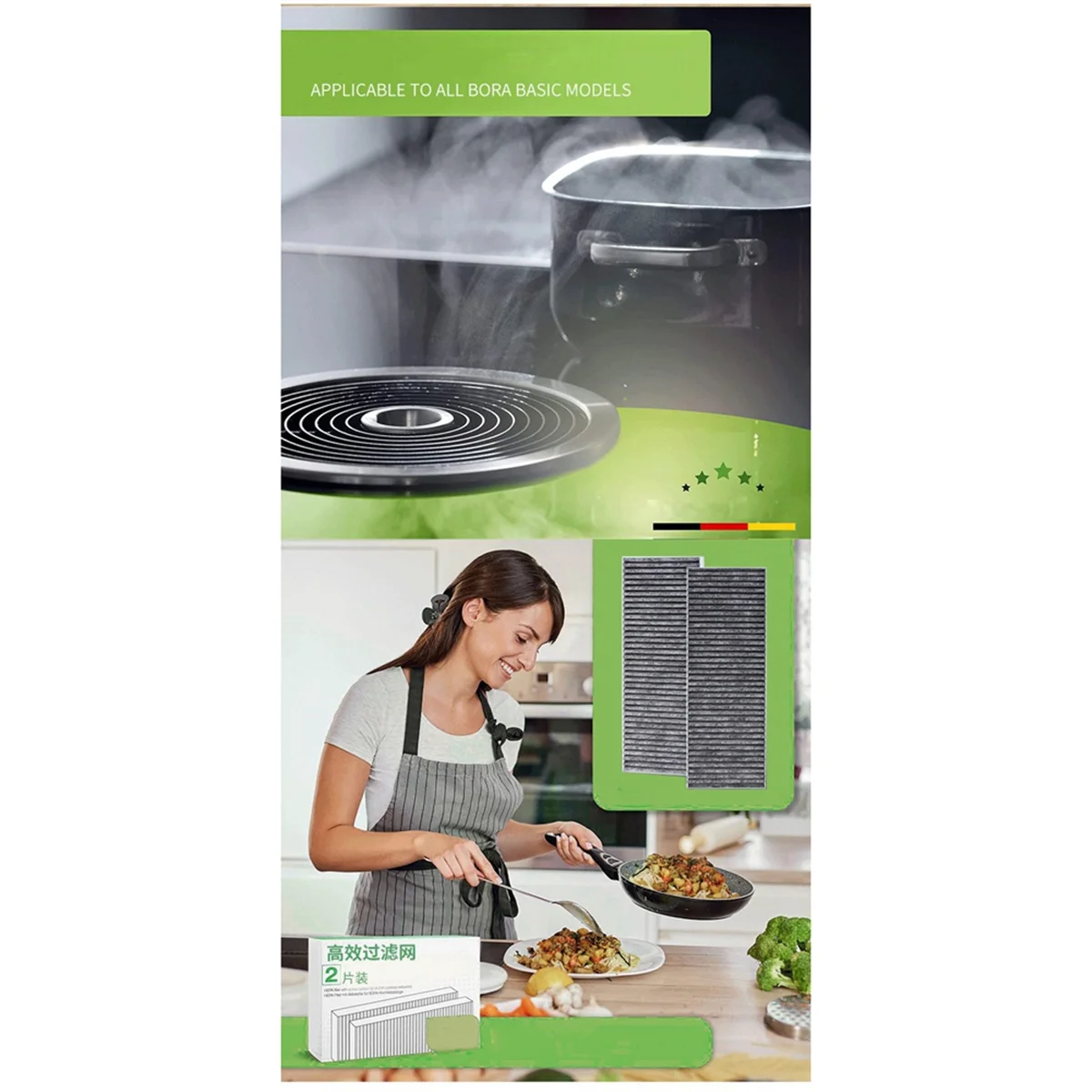 Для Bora Pure Puakf активированный уголь фильтр вытяжки самозаменяющийся комплект