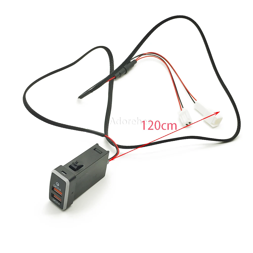 Автомобильное зарядное устройство для быстрой зарядки 12 В/24 В два порта USB разъем