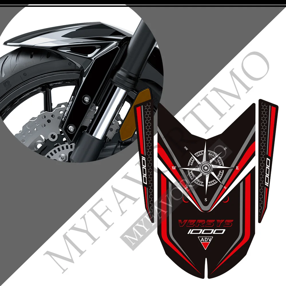 

For Kawasaki VERSYS 1000 SE LT Motorcycle Front Wheel Fender Windshield Fuel Tank Pad Body Sticker Decal Decoration Kit