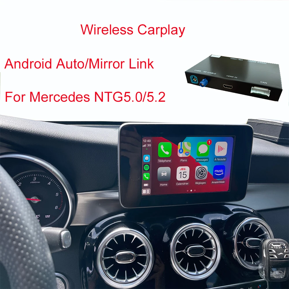 Беспроводное радио CarPlay для Mercedes Benz C-Class W205 GLC с Android Авто Mirror Link AirPlay