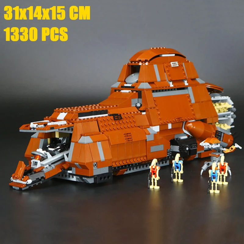 

1326pcs Hot Star Plan Union Attack-craft/ Trade Federation MTT Tank with Soldier Building Blocks Model Toys for Children Gift