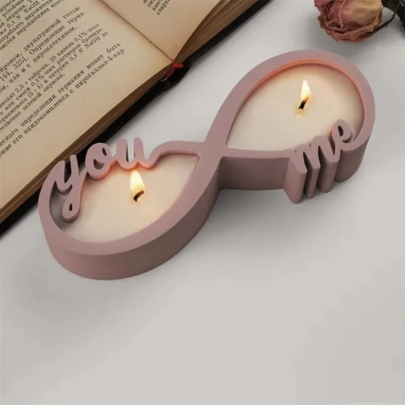 Пара смоляных чашек для свечей зеркальных силиконовых форм DIY гипсовый контейнер