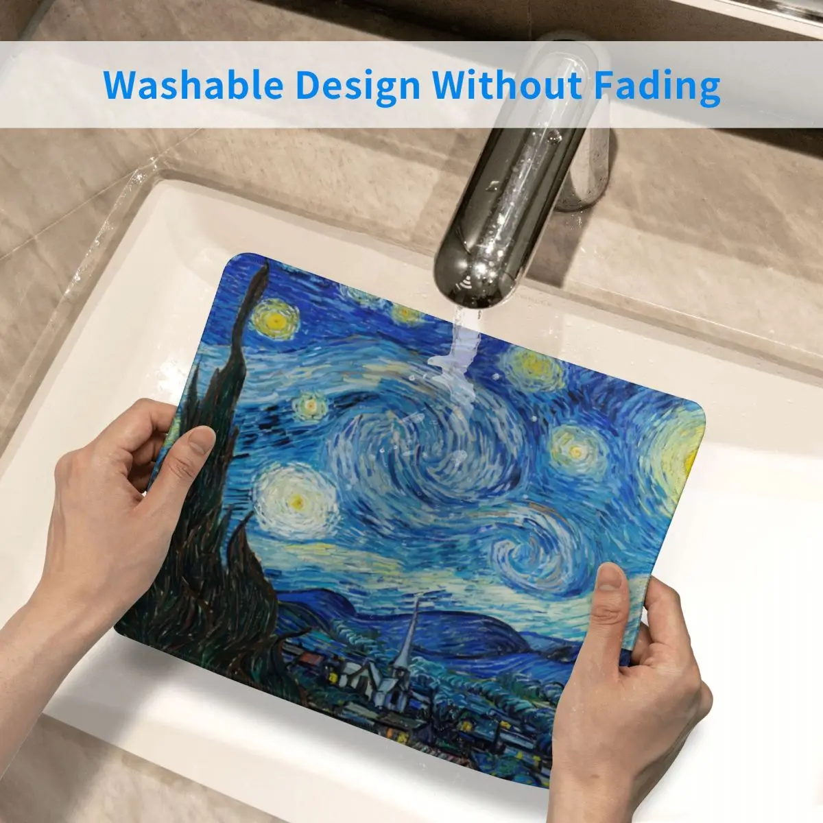 Винсент Ван Гог Звездная ночь коврик для мыши под заказ противоскользящая