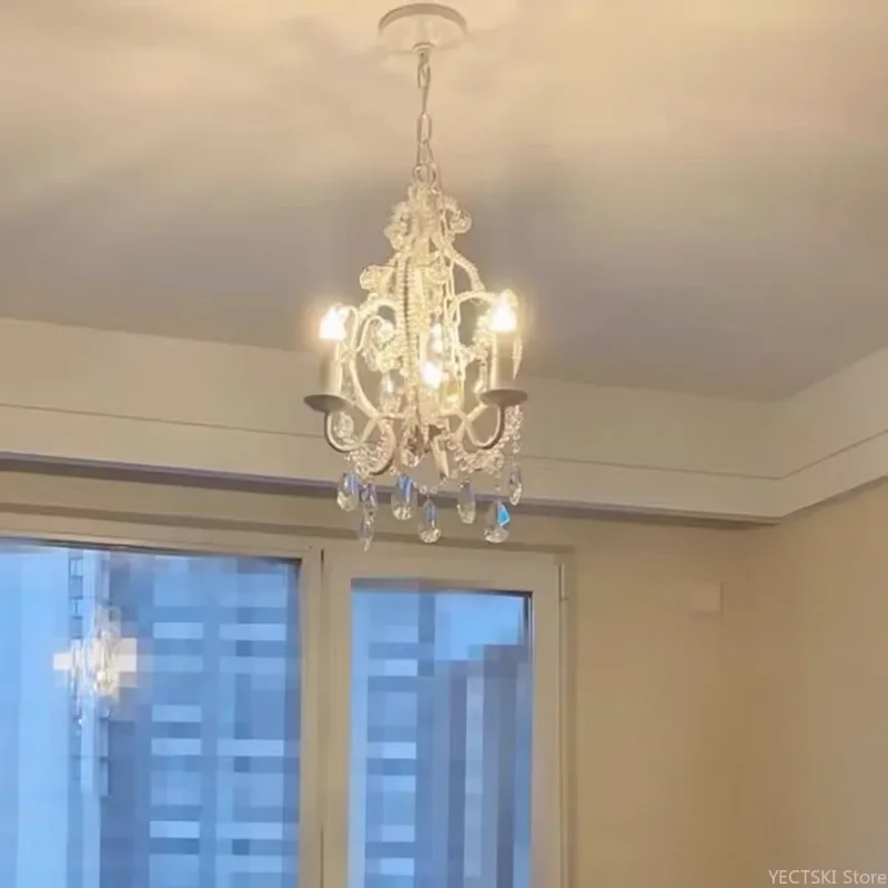 GHJUYIOL Хрустальный подвесной светильник в форме сердца белый кремовый стиль