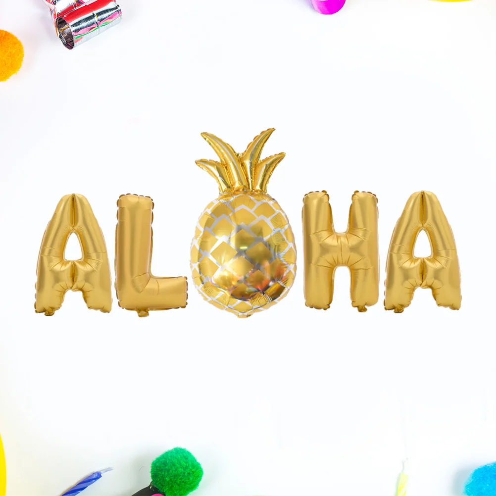 

Party Balloon Hawaiian Balloons Decorations Aloha Foil Tropical Summer Favors Supplies