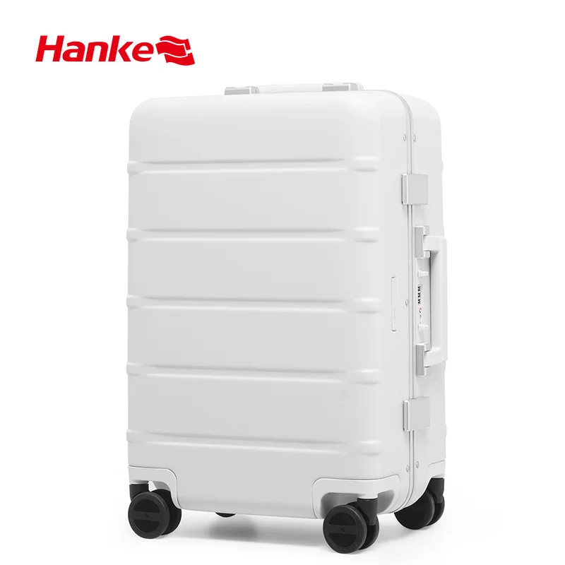 

Hanke Aesthetic Design Narrow Aluminum Frame Rolling Luggage Men Women Travel Trolley Case Suitcase Spinner Wheels H9837