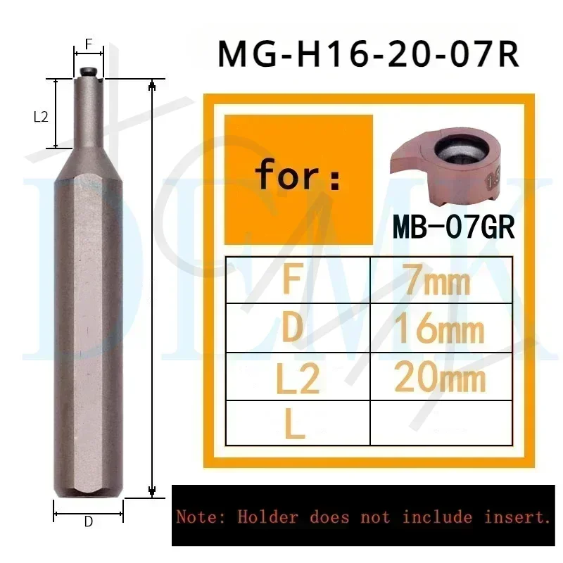 

MG-H12 H16 MB-05GR 07GR 09GR Паз для резки глубоких отверстий с небольшим отверстием, внутренний держатель, твердосплавная вставка для токарного станка с ЧПУ, канавка с резьбой
