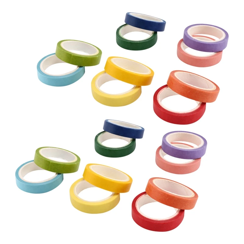 

Decorative Washi Tape DIY Rainbow Sticker Masking Paper Set 20 Rolls