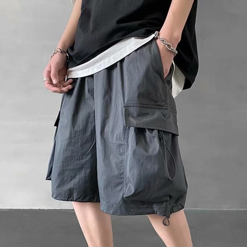 

2022 Summer Men's New Shorts Fashion High Street Outdoor Leisure Running Sports 5 Points Pants