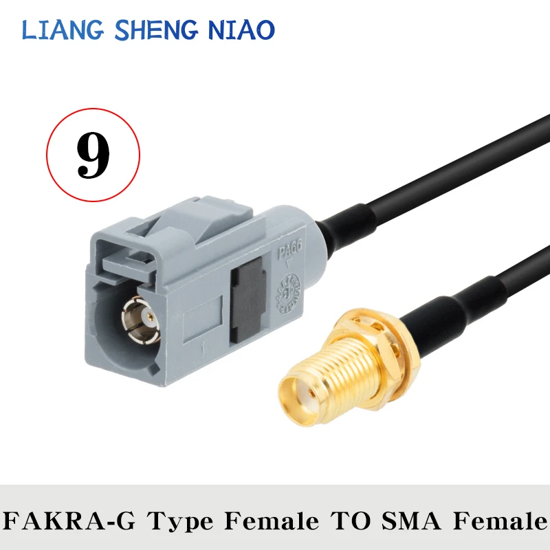 Коаксиальный кабель Fakra G мужской/женский RG174 для автомобильного спутникового