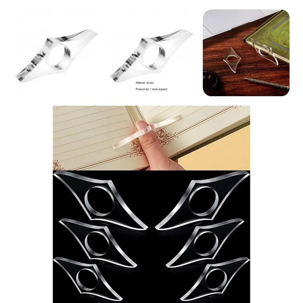 

Transparent Creative Thumb Finger Page Holder Read Assistant Rhombus Book Mark Anti-deformed for School