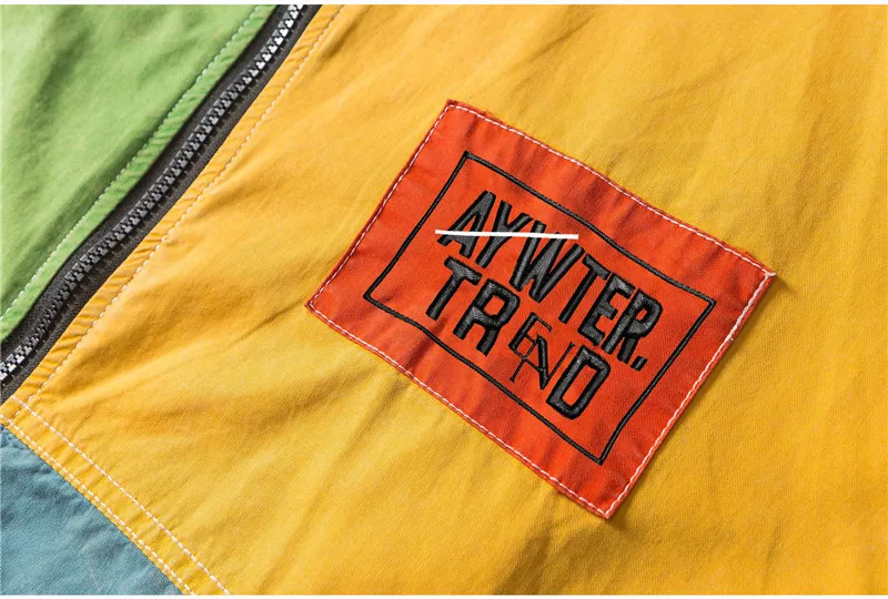 Модная куртка большого размера в стиле хип-хоп уличное пальто с заплатками