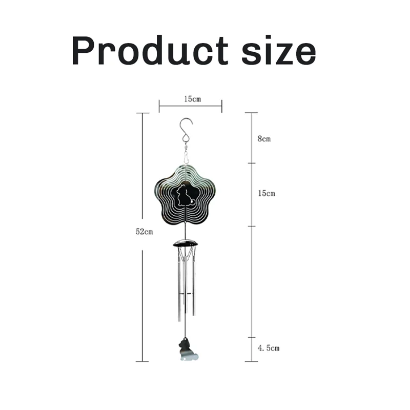 Luckshopping колокольчики для уличных колокольчиков с 3D ветровой спиннером, подарки для женщин и мужчин для сада на заднем дворе (art.: 3920cfdc49af3) - 3920cfdc49af3