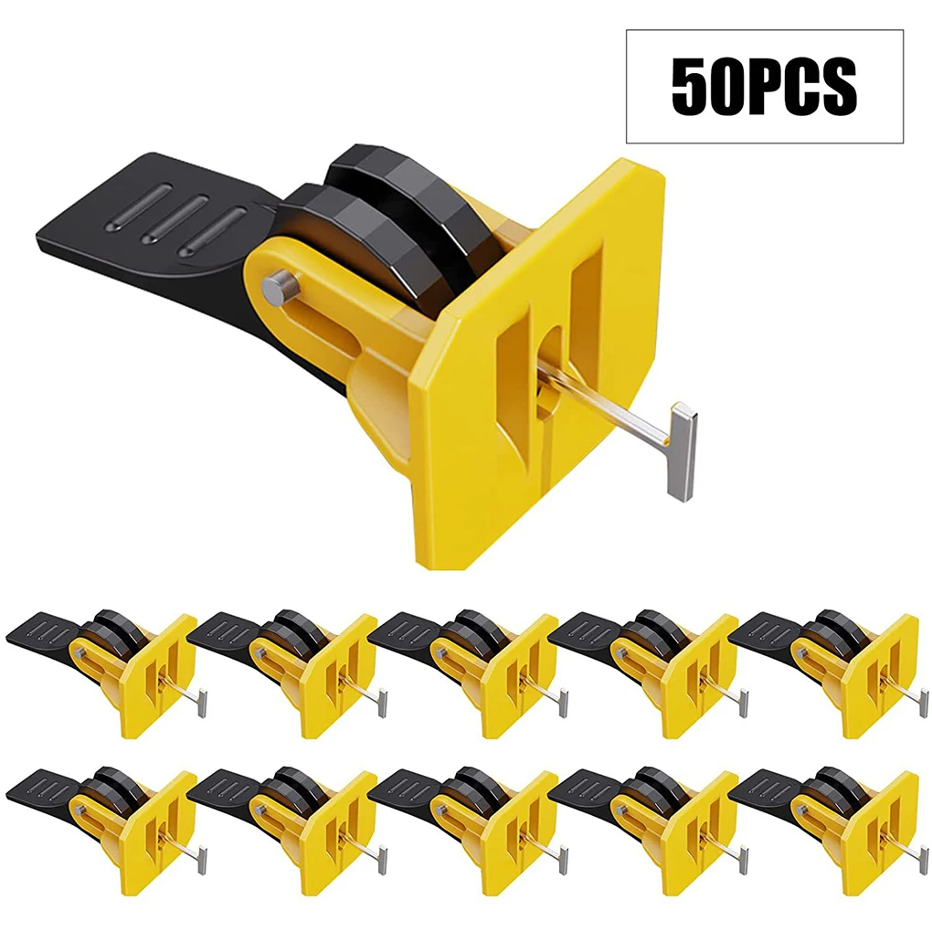 

50pcs Lightweight Floor Tile Leveling Tool Reusable Clips Leveler Waterproof Adjuster Kit for Ceramic Wall Construction