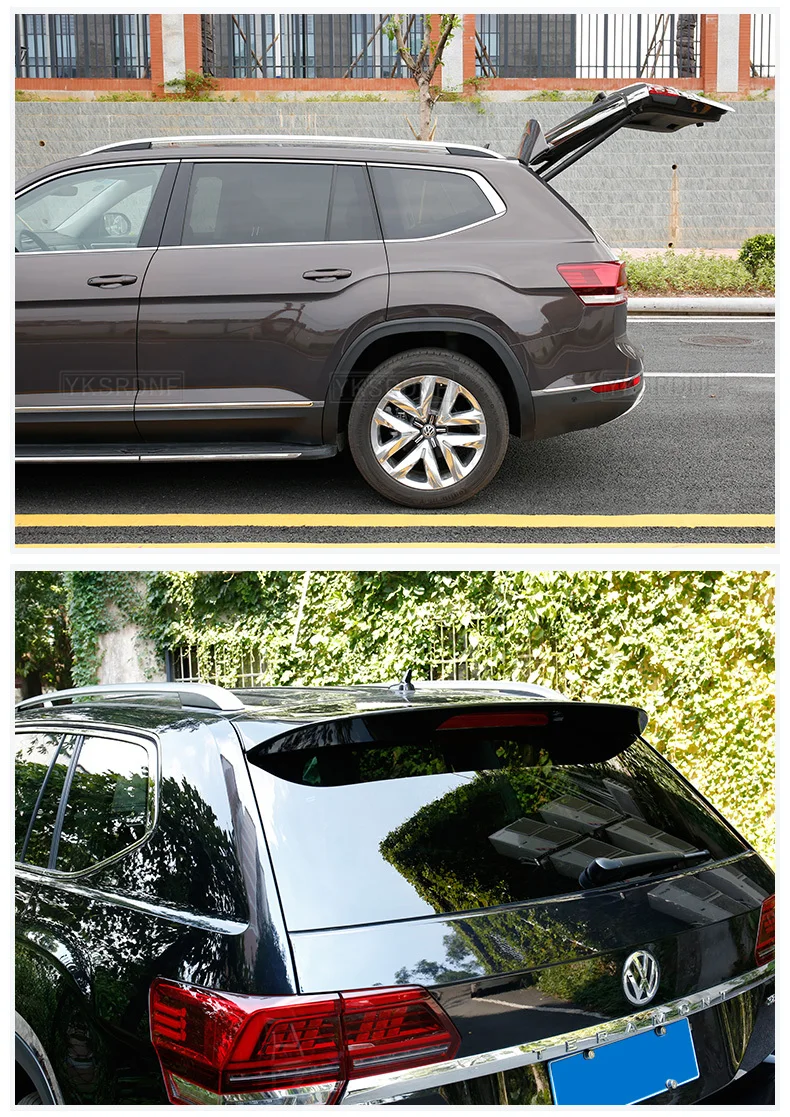 Для Volkswagen VW Atlas Teramont 2017 2018 2019 АБС-пластик неокрашенный цвет задний спойлер