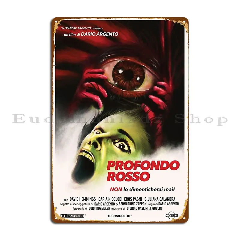 Для мужчин и женщин Lucio Fulci зомби глубокий красный известный как металлический