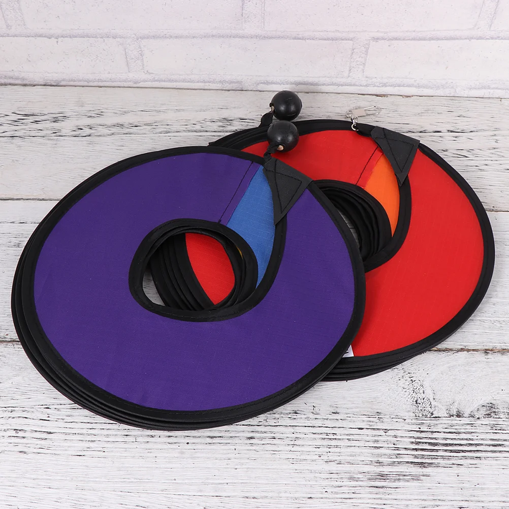

2PCS Cloth Wind Colorful Wind Spiral Hanging Camping Area Yard Decoration for Camping Outdoor Garden