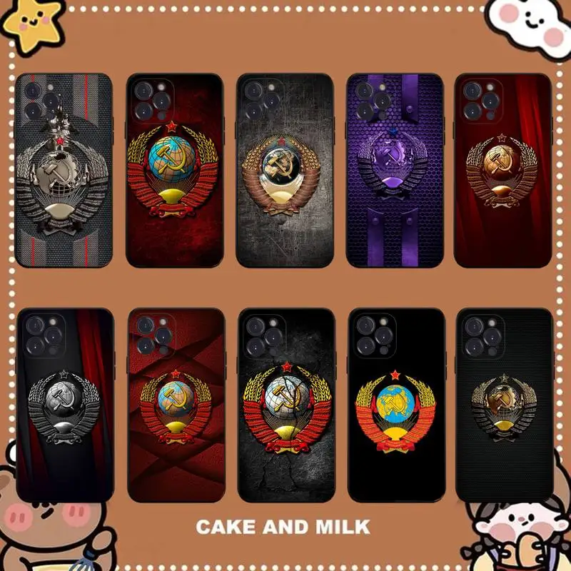 

Union USSR Flag Phone Case for iPhone 11 12 13 mini pro XS MAX 8 7 6 6S Plus X 5S SE 2020 XR case
